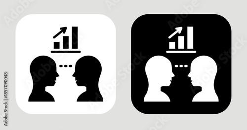 Competitive Benchmark Icon In Black and White Glyph Style