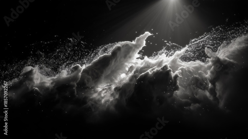 Dreamlike Particles and Dust in Black and White Space