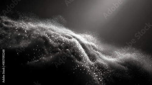 Abstract Flow of Dust Particles in Monochrome Space