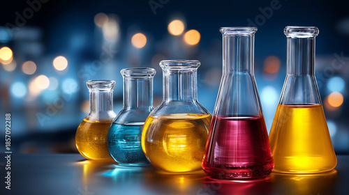 Chemical industry extending to various industries including plastics synthetic fibers petroleum rubber pharmaceuticals dyes, internationalization concept, defocused background, wit