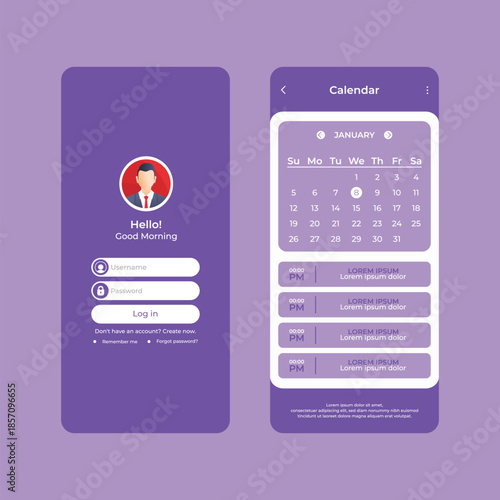 Calendar ui ux design 
