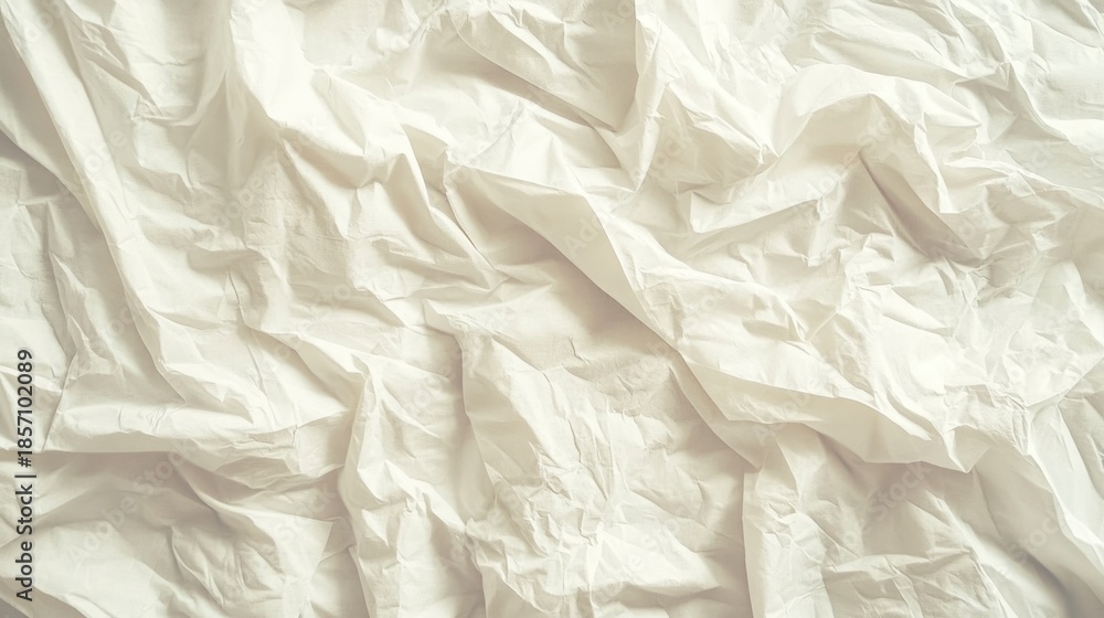 Obraz premium Wrinkled white fabric texture