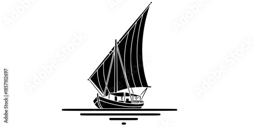 Luxury Nile Dahabiya Sailing Cruise Silhouette