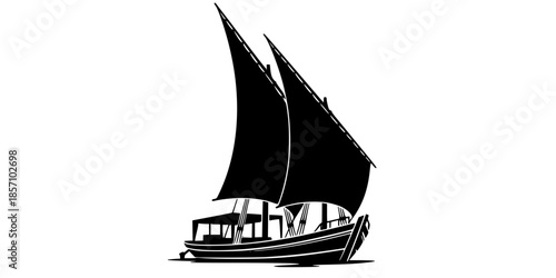 Luxury Nile Dahabiya Sailing Cruise Silhouette