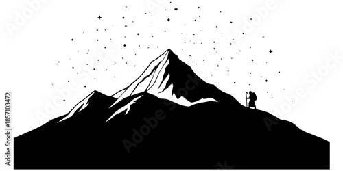 Mount Sinai St. Catherine Trekking Adventure Silhouette