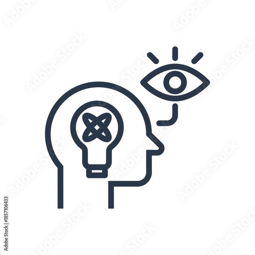 Visionary Leadership and Innovation Idea Outline Icon Vector