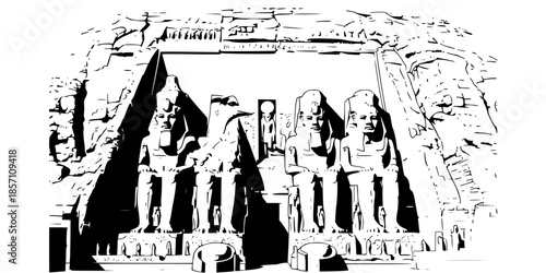 Abu Simbel Temple Ramses II Monument Silhouette