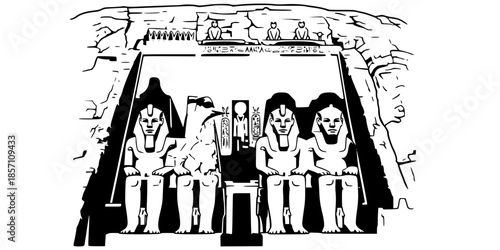 Abu Simbel Temple Ramses II Monument Silhouette