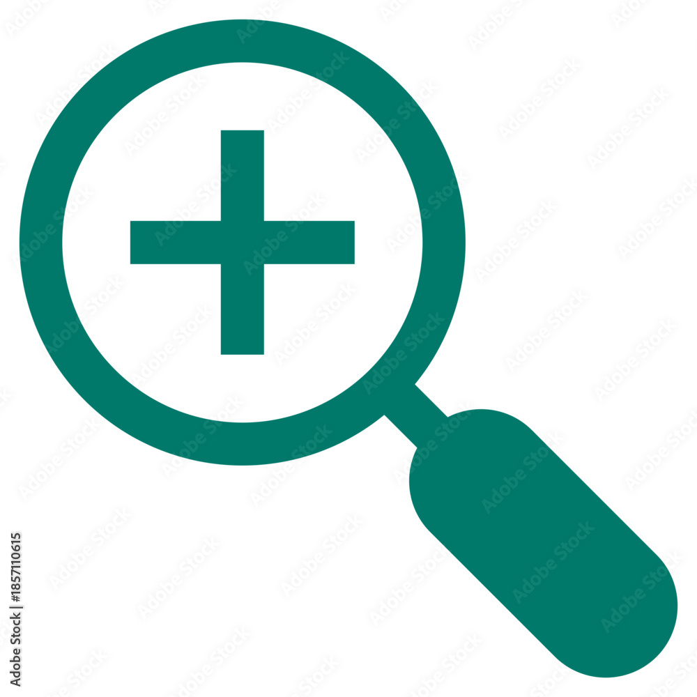 Fototapeta premium Flat Colored Zoom In Icon Set in Outline and Solid Style for Interface Navigation