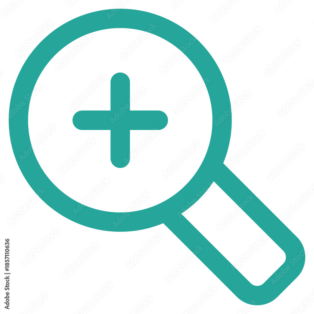 Fototapeta premium Flat Colored Zoom In Icon Set in Outline and Solid Style for Interface Navigation