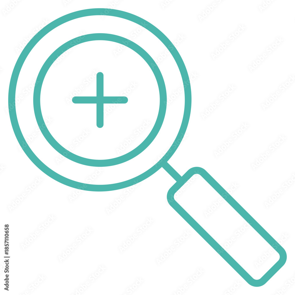 Fototapeta premium Flat Colored Zoom In Icon Set in Outline and Solid Style for Interface Navigation