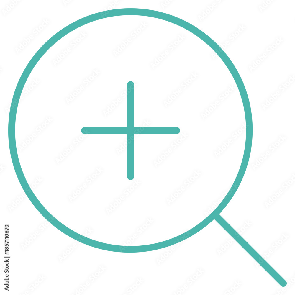 Fototapeta premium Flat Colored Zoom In Icon Set in Outline and Solid Style for Interface Navigation