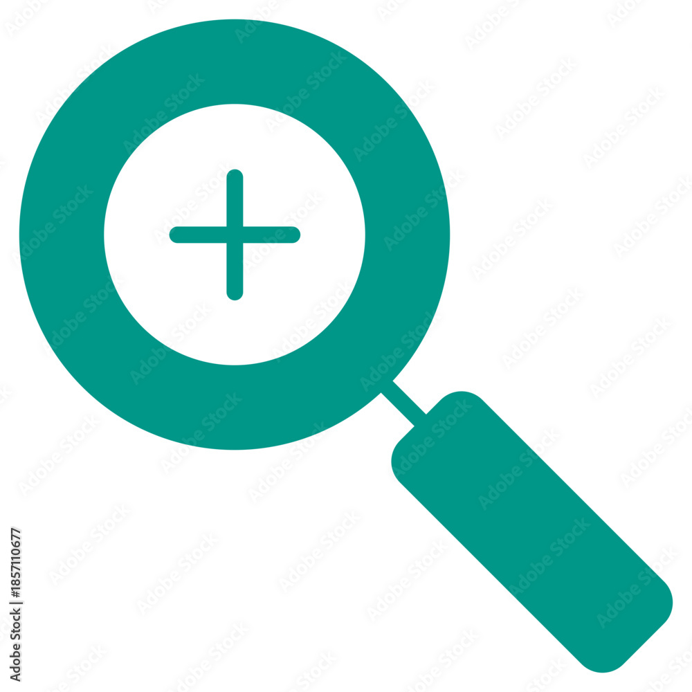 Fototapeta premium Flat Colored Zoom In Icon Set in Outline and Solid Style for Interface Navigation