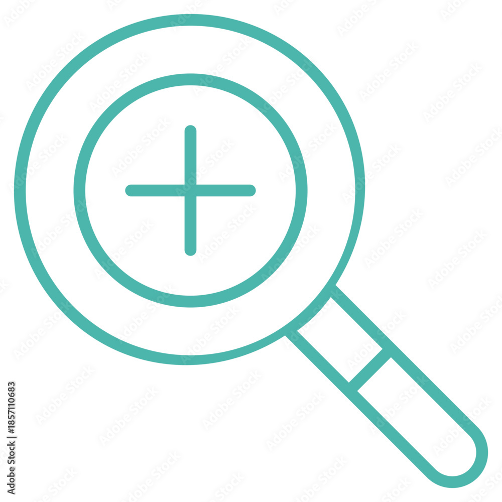 Fototapeta premium Flat Colored Zoom In Icon Set in Outline and Solid Style for Interface Navigation