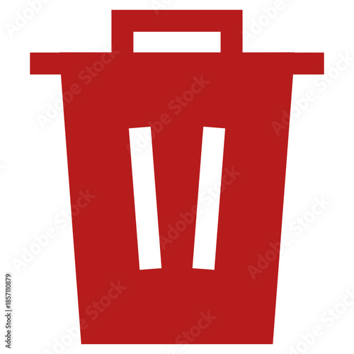 Flat Colored Delete Icon for Navigation and Interface Design