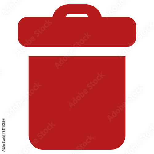 Flat Colored Delete Icon for Navigation and Interface Design