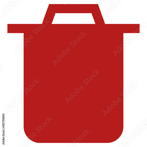 Flat Colored Delete Icon for Navigation and Interface Design