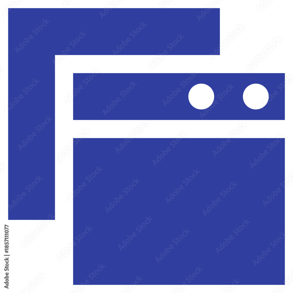 Fototapeta premium Flat Colored Tab Icon for Interface Navigation and Window Management