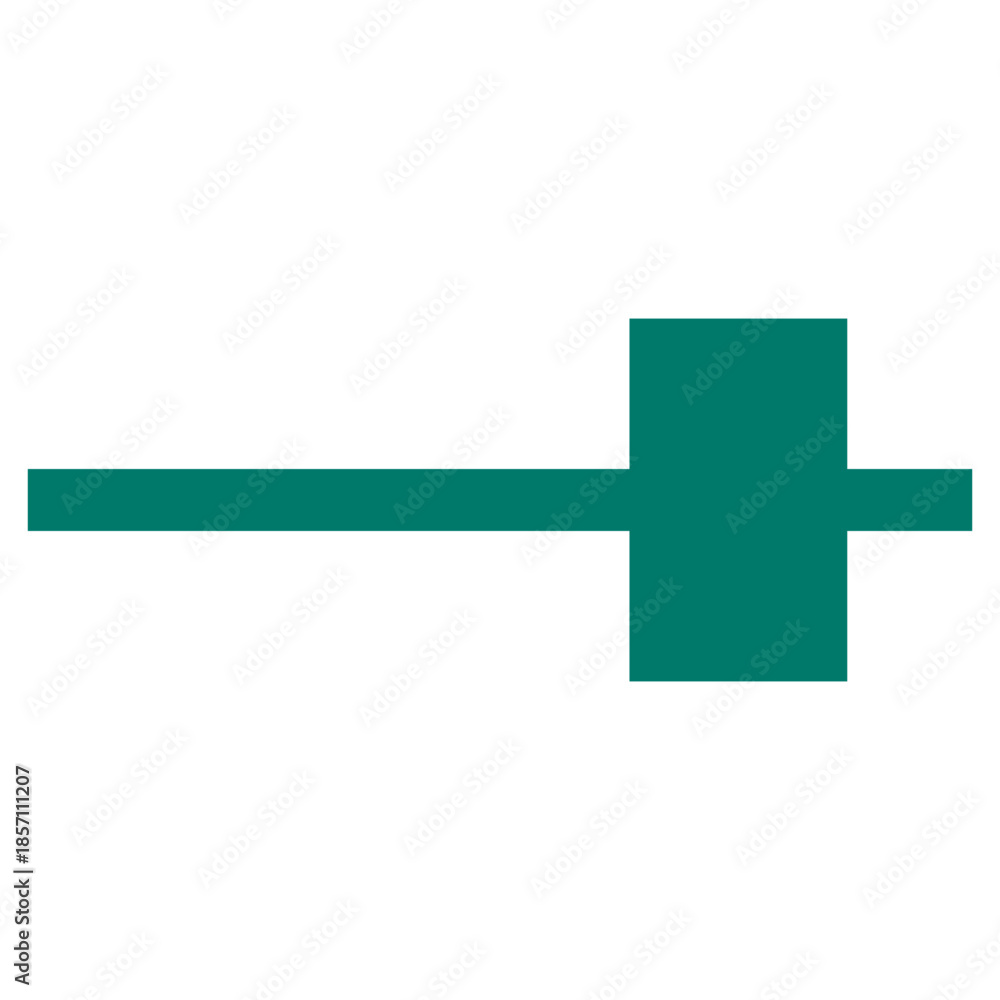 Obraz premium Flat Colored Slider Icon for Interface Control and Range Adjustment