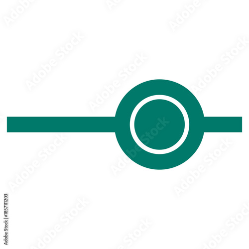 Flat Colored Slider Icon for Interface Control and Range Adjustment