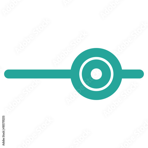 Flat Colored Slider Icon for Interface Control and Range Adjustment