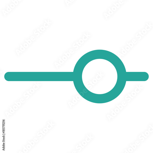 Flat Colored Slider Icon for Interface Control and Range Adjustment