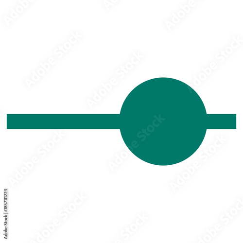 Flat Colored Slider Icon for Interface Control and Range Adjustment