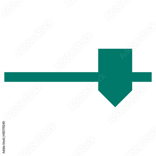 Flat Colored Slider Icon for Interface Control and Range Adjustment