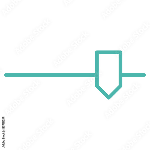 Flat Colored Slider Icon for Interface Control and Range Adjustment