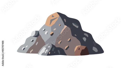Pile Of Rocks And Stones Illustration - Artistic Ground Texture