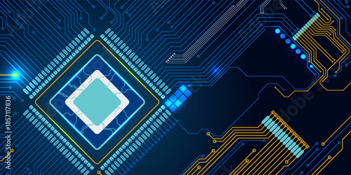 Circuit technology system. For business presentation. Abstract background