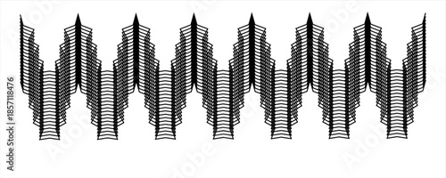 Wavy, zig-zag, criss-cross lines. Waving stripes