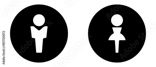 男女のマーク 黒