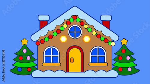 Cozy gingerbread house