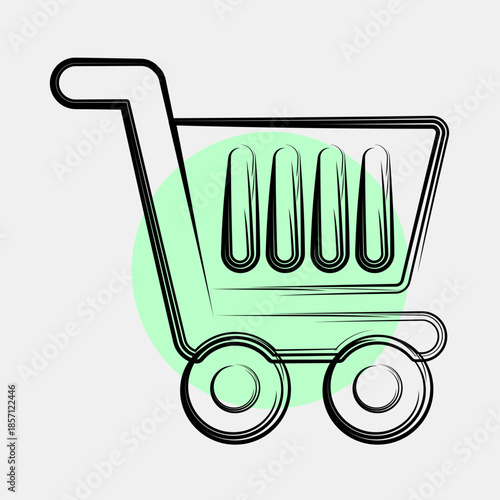 Icon trolley. Black Friday Sale elements. Icon in color spot style.