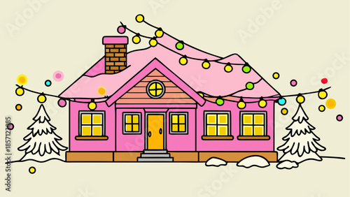 Colorful holiday house
