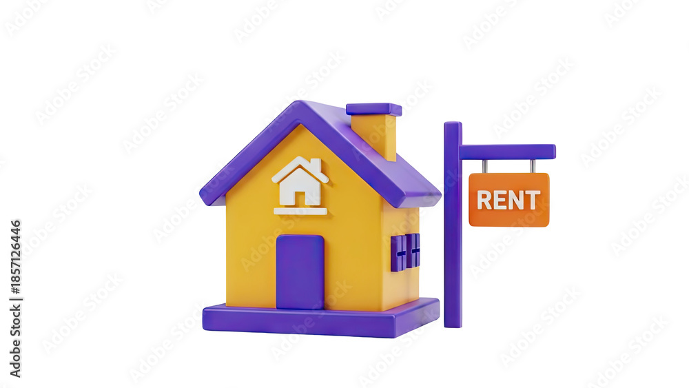 Fototapeta premium 3D House with 