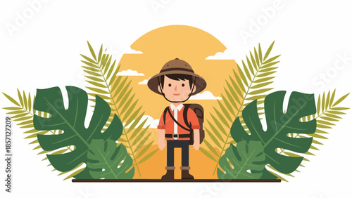 Man holding huge pencil in a creative workspace with blue background