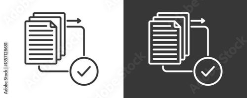 Assignment Icon Set Vector Collection Isolated In Black And White