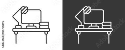 Workspace Icon Set Vector Collection Isolated In Black And White