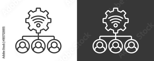 Connectivity Icon Set Vector Collection Isolated In Black And White
