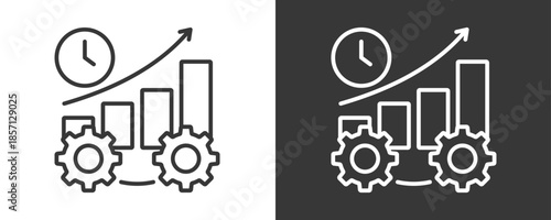 Productivity Icon Set Vector Collection Isolated In Black And White