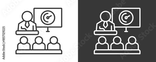 Training Icon Set Vector Collection Isolated In Black And White