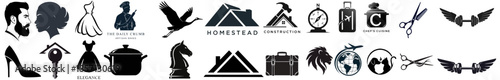 SEO Title: Versatile Business Logo Icons for Construction Beauty Fitness and Travel
