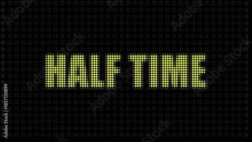 Half Time Match Break Title Animation Used in Football and Sports Broadcasts