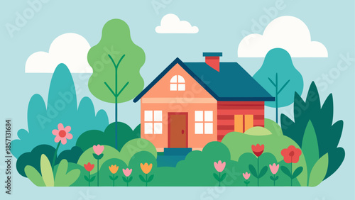 Charming cottage in lush garden