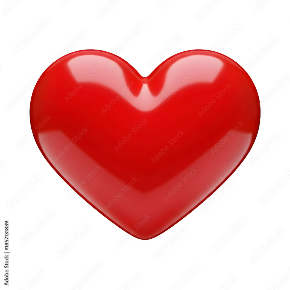 Fototapeta premium Red heart icon isolated on transparent background