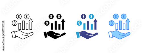 Increase icon set multiple style collection