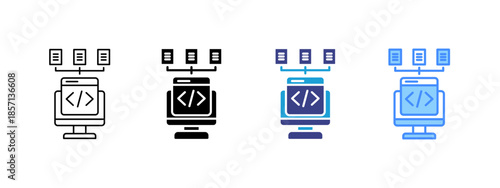 Framework icon set multiple style collection