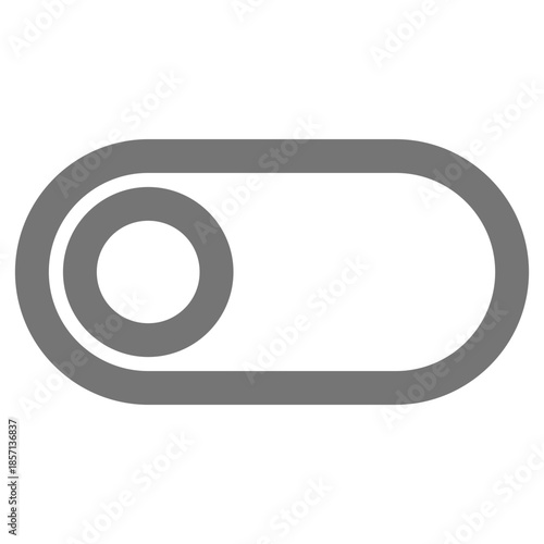 Flat Colored Toggle Off Icon for Status and Activation